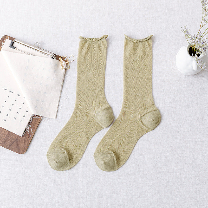 Candy-colored silky socks