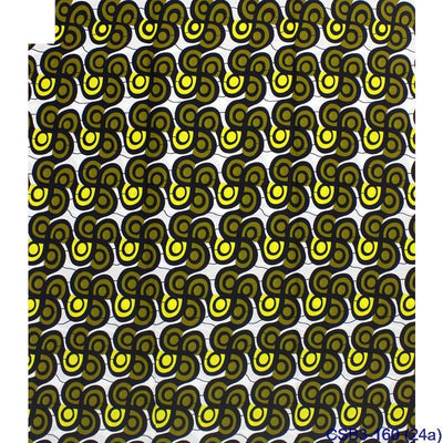 Cotton African Indian Printed Geometric Waxed Fabric