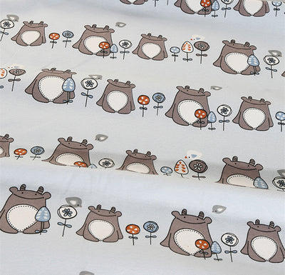 Cotton Cartoon Knitted Fabric Sanding Baby Fabric