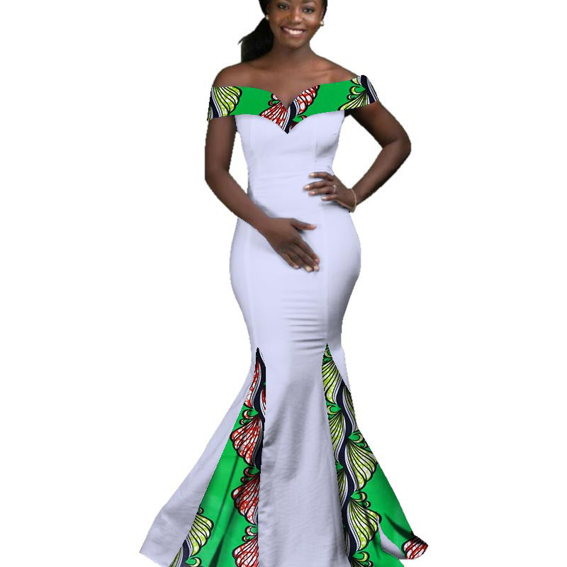 African Women Dress Wax Print Fashion Ankara - Issania African Women Dress Wax Print Fashion Ankara - Issania